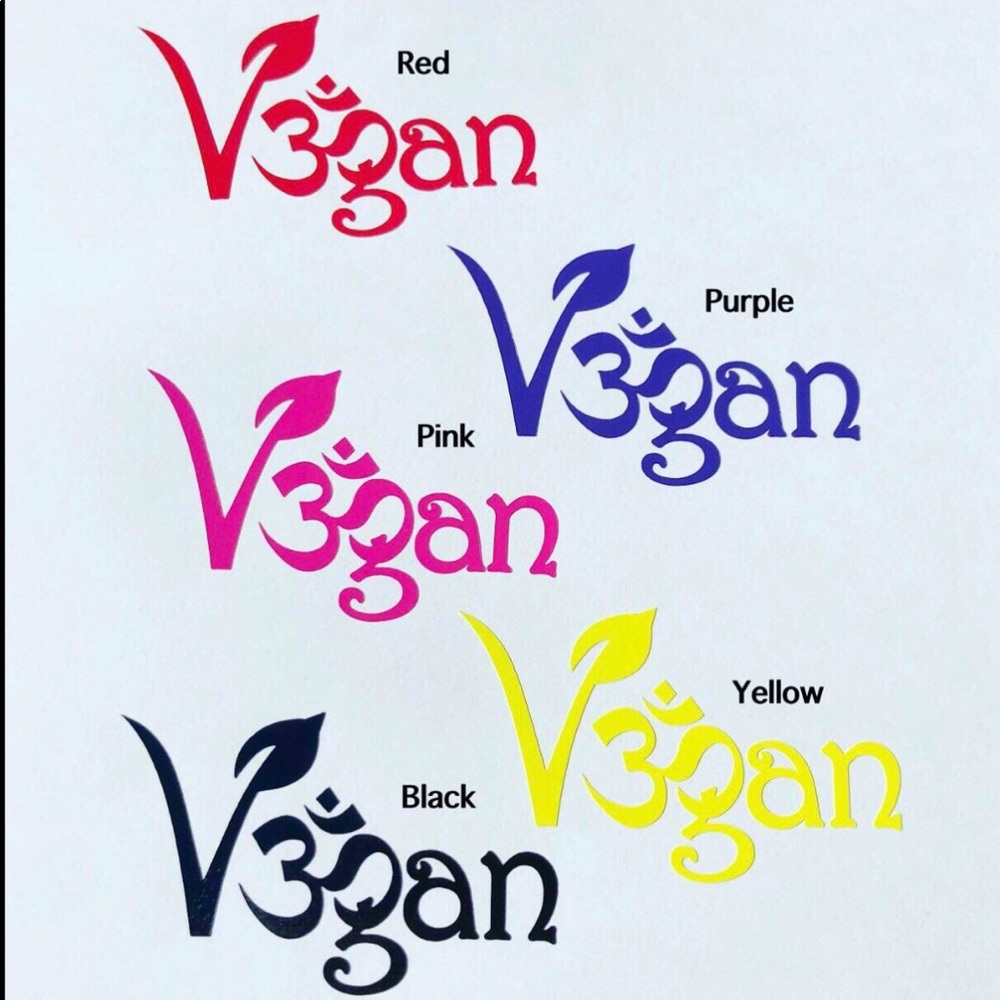 🧘‍♂️🧘🏽🧘🏾‍♀️🧘🏼‍♀️Vegan 🌱Om Sticker🕉
